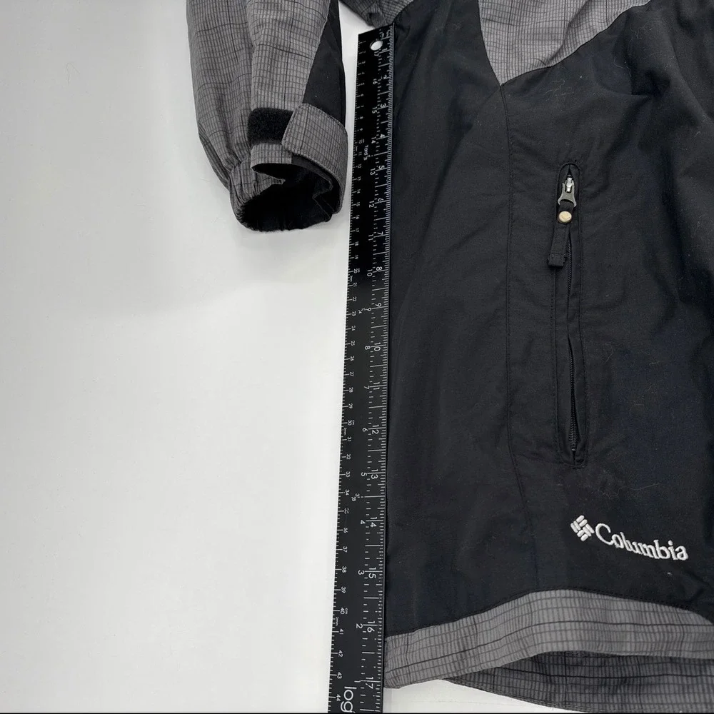 Columbia Omni-Tech Interchange Jacket Women S Grey Black Grid‎ Waterproof